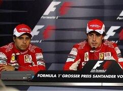 Felipe Massa und Fernando Alonso im Rahmen der FIA-Pressekonferenz