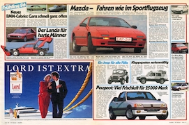 Test Titel Autobild 9/1986 Mazda RX-7