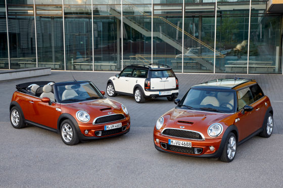 Mini, Mini Cabrio und Clubman Facelift 2010