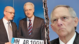 Autobild-Redakteur Maintz, Verkehrsminister Ramsauer, Bundesfinanzminister Schäuble