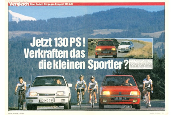 Opel Kadett GSI gegen Peugeot 205