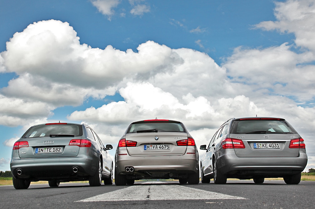 5er Touring gegen A6 und E-Klasse: Kombi-Test