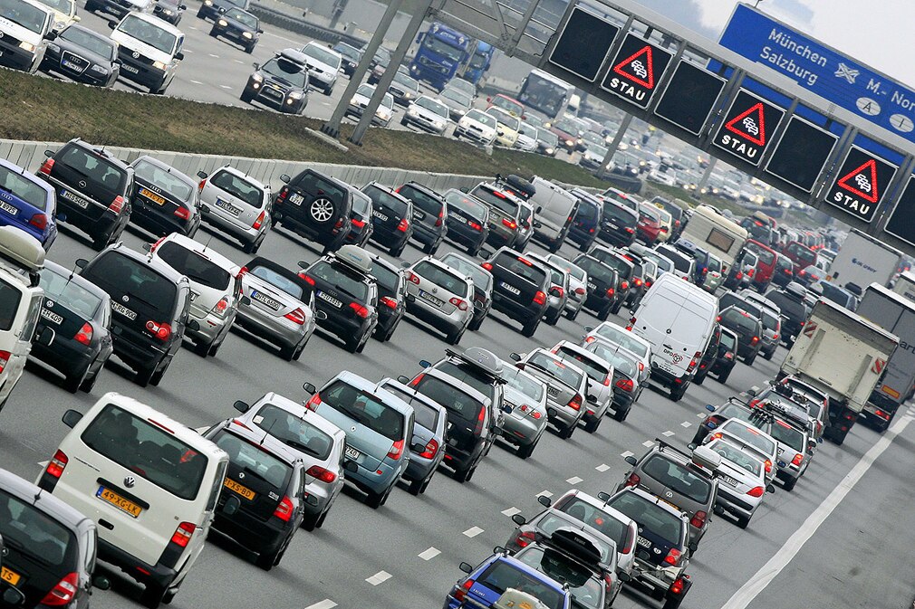 Stau auf der Autobahn