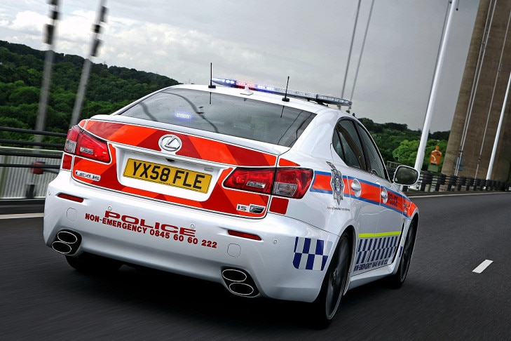 Lexus IS-F V8 als Polizeiwagen