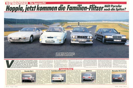 190 E 2.3-16 M3 Sierra Cosworth Porsche 944