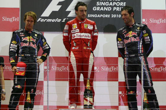 Podium GP Singapur