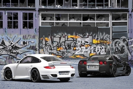 Techart Porsche 911 Turbo Geiger Corvette ZR1