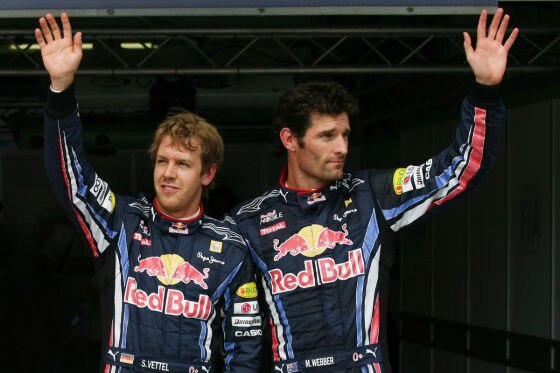 Sebastian Vettel und Mark Webber