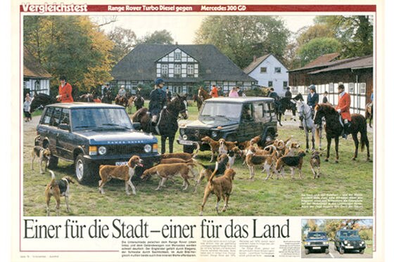 Range Rover gegen Mercedes 300 GD