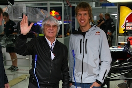 Bernie Ecclestone und Sebastian Vettel