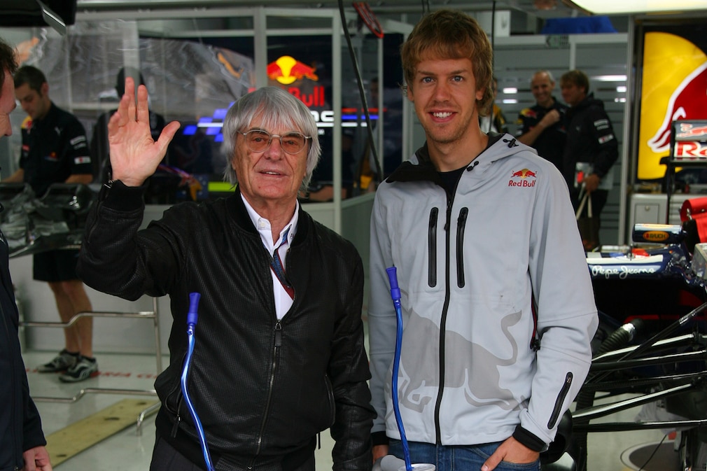 Bernie Ecclestone und Sebastian Vettel