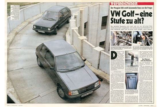 VW Golf Peugeot 205