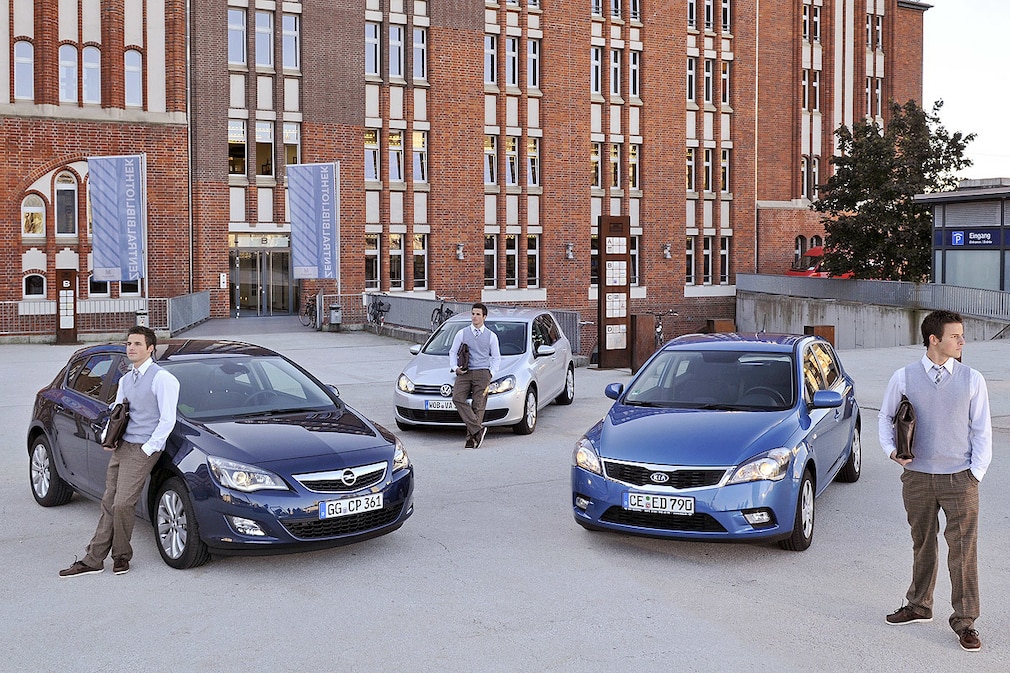 Kia C'eed Opel Astra VW Golf