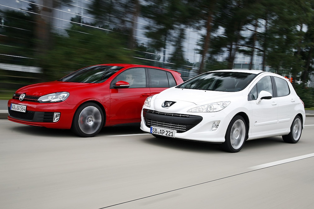 VW Golf VI GTI Peugeot 308 GTi