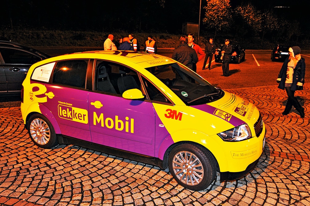 E-Auto auf Rekordfahrt