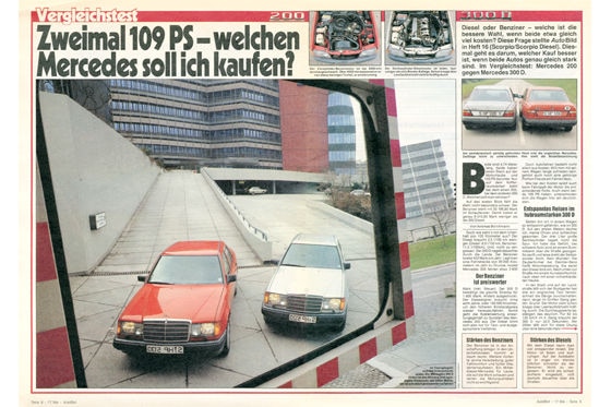 Mercedes 200 gegen Mercedes 300 D
