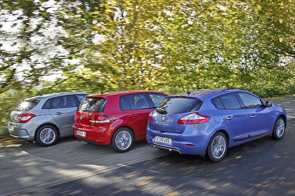 Citroën C4 Renault Mégane VW Golf