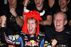 Sebastian Vettel und Helmut Marko
