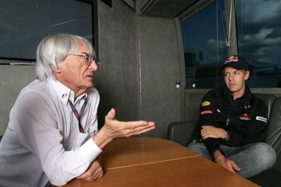 Bernie Ecclestone und Sebastian Vettel