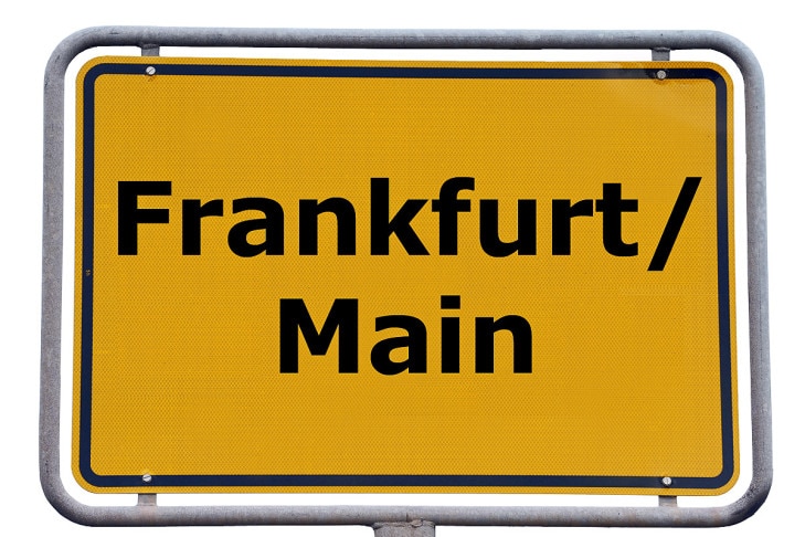Ortsschild Frankfurt / Main
