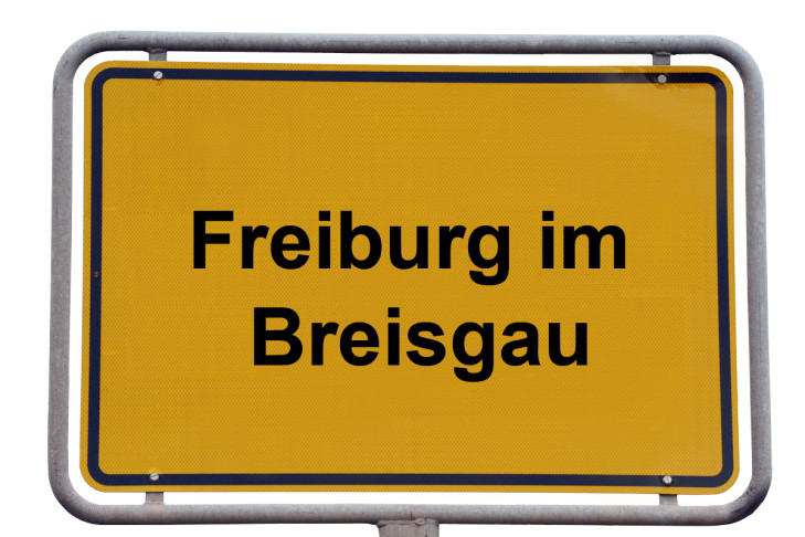 Ortsschild Freiburg