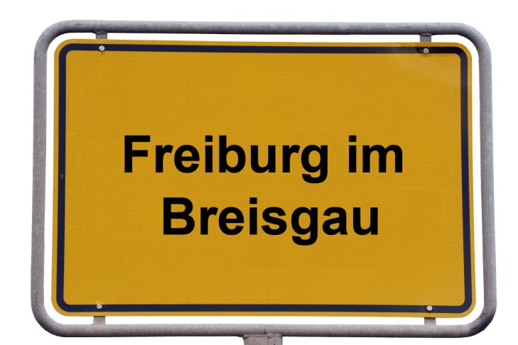 Ortsschild Freiburg im Breisgau