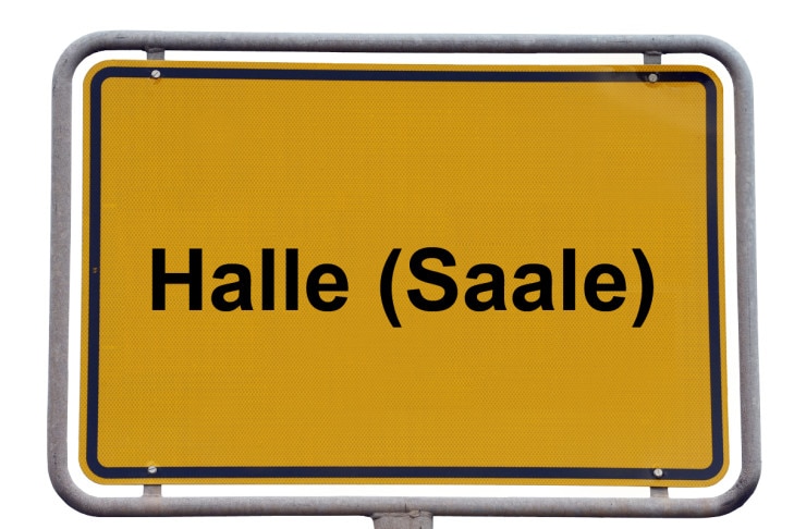 Ortsschild Halle