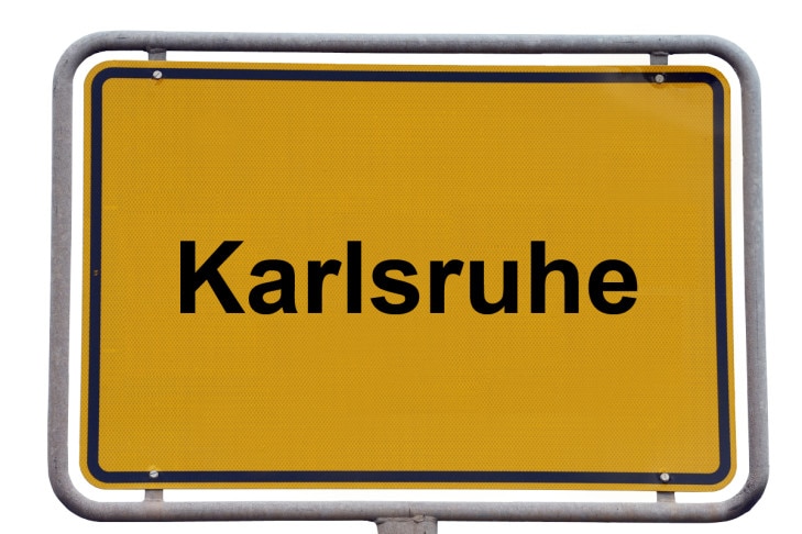 Ortsschild Karlsruhe
