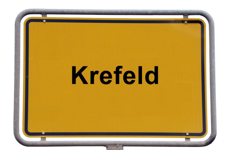 Ortsschild Krefeld