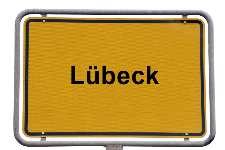 Ortsschild Lübeck