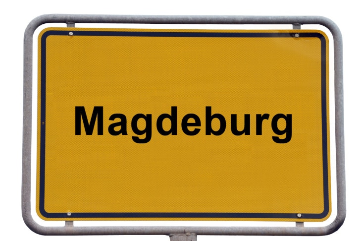 Ortsschild Magdeburg