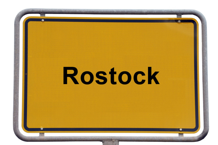 Ortsschild Rostock