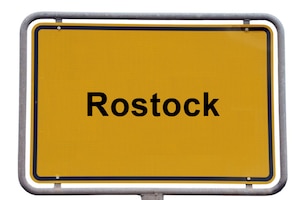 Ortsschild Rostock