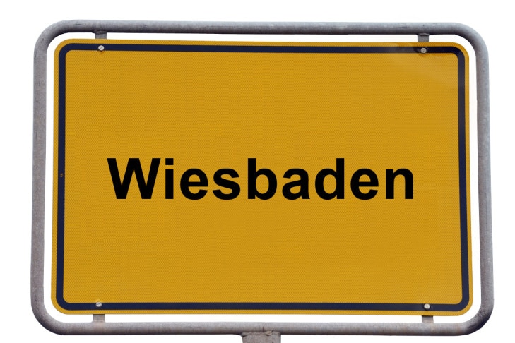Ortsschild Wiesbaden