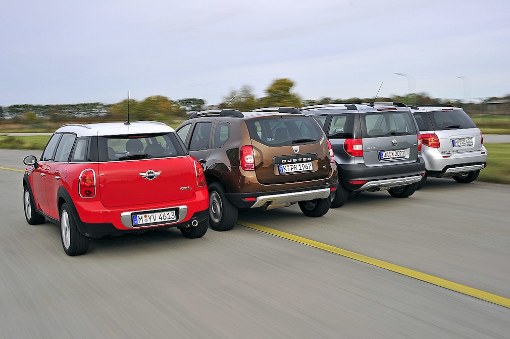 Dacia Duster Mini Countryman Skoda Yeti Suzuki SX4