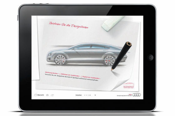 iPad mit Audi A7-App