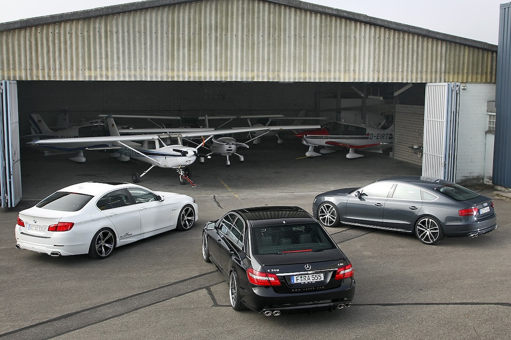 Getunter 5er BMW 530d von AC Schnitzer getunter Mercedes E-Klasse E 300 CDI von Väth getunter Audi AS5 Sportback 3.0 TDI von Abt