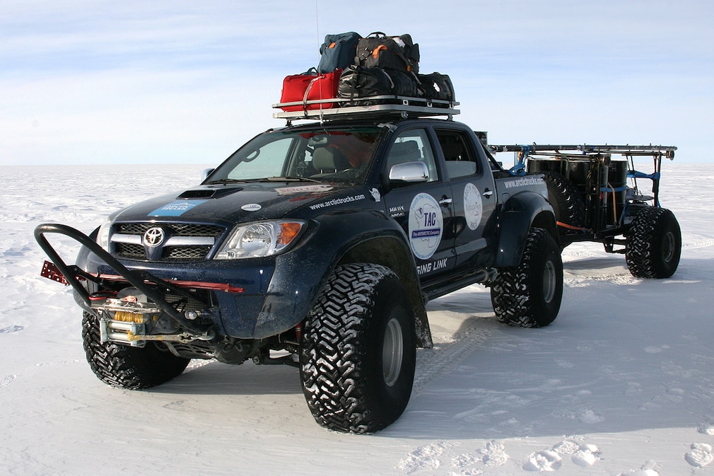 Toyota Hilux in der Antarktis