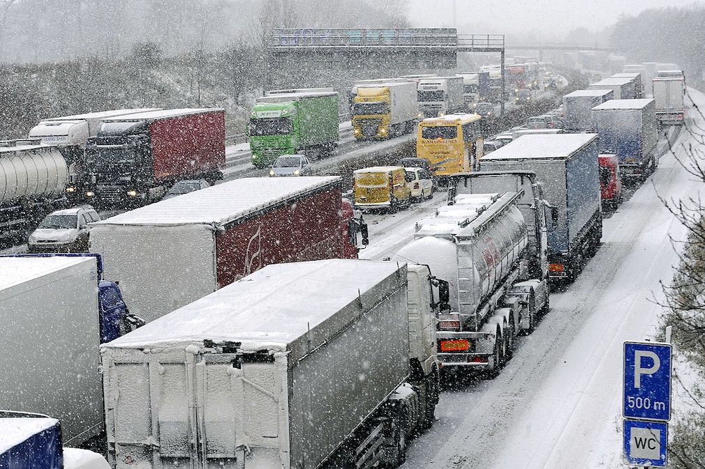 Stau auf der Autobahn