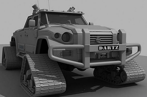 Dartz Kegresse Kettenfahrzeug 3 D-Animation