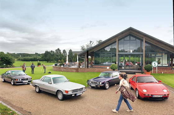 BMW 635 CSi, Jaguar XJ 5.3 C, Mercedes 450 SLC 5.0 und Porsche 928 S