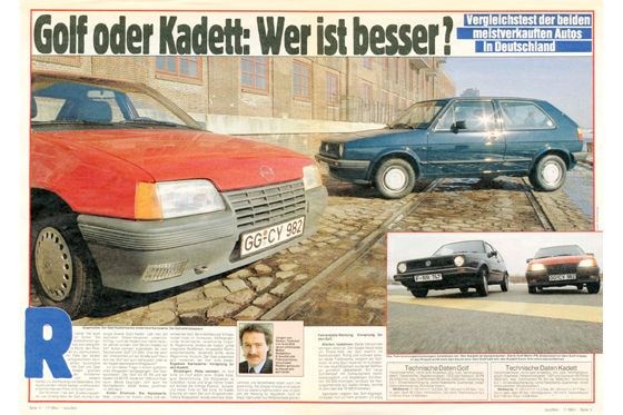 Opel Kadett E, VW Golf II