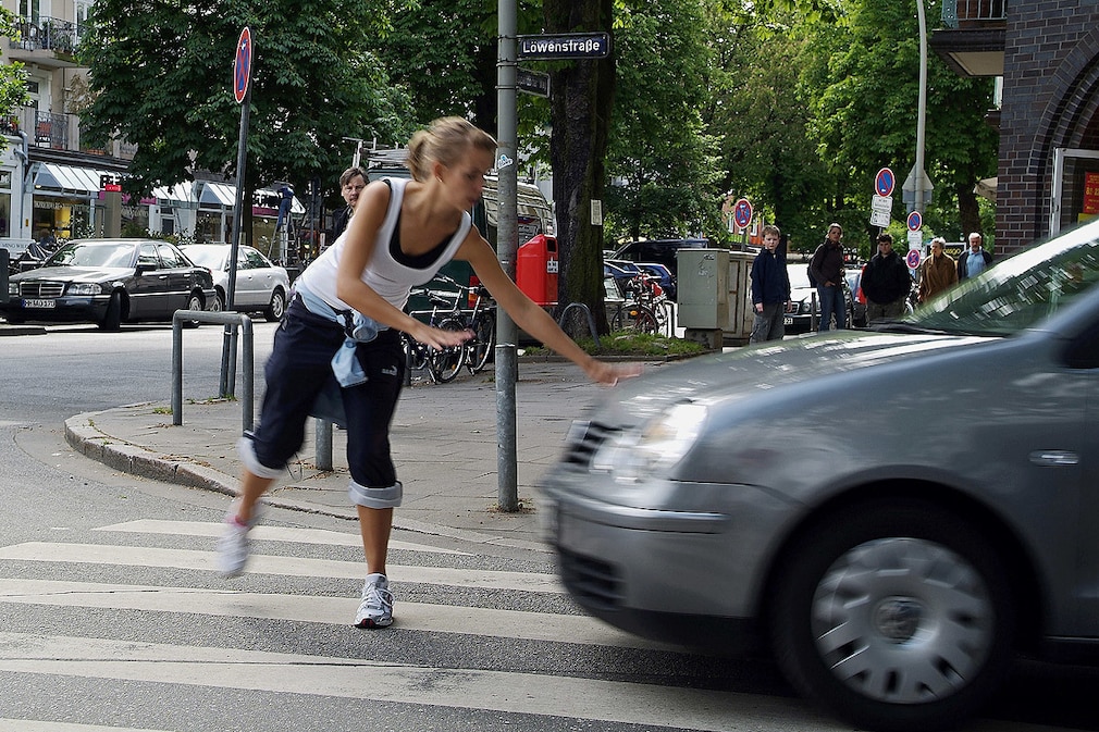 An Fußgängerüberwegen zu schnell fahren