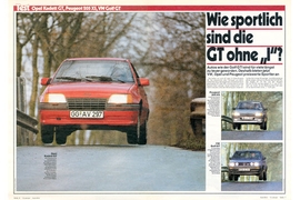 Opel Kadett GT Peugeot 205 GS VW Golf GT