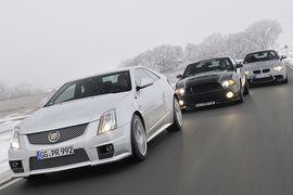 BMW M3 Coupé Cadillac CTS-V Coupé Ford Shelby GT 500 Vergleich drei sportliche Coupés