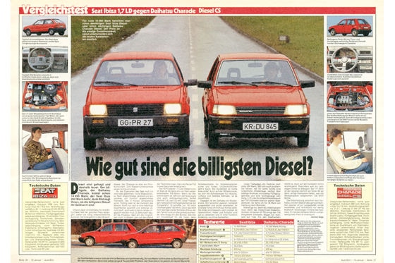 Seat Ibiza 1,7 LD, Daihatsu Charade Diesel CS