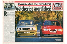 VW Golf GTI 16V, Ford Escort RS turbo