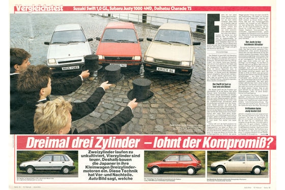 Suzuki Swift, Subaru Justy, Daihatsu Charade