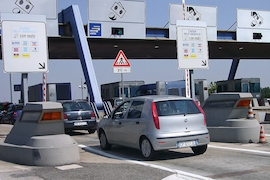 Mautstation in Italien