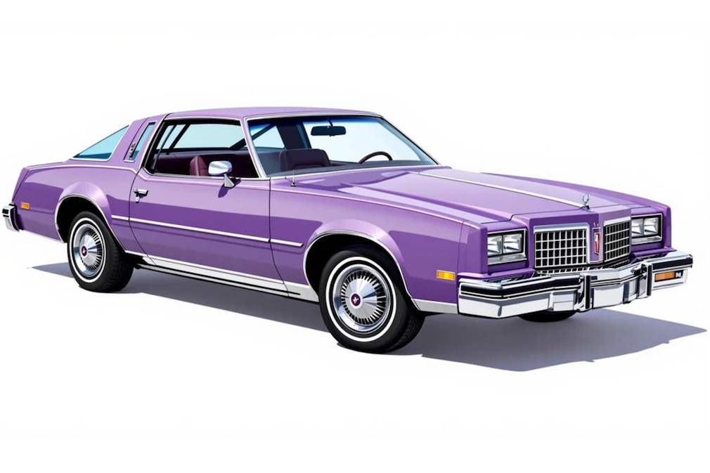 Grafik: 1978er Oldsmobile Toronado stehend schräg von vorn